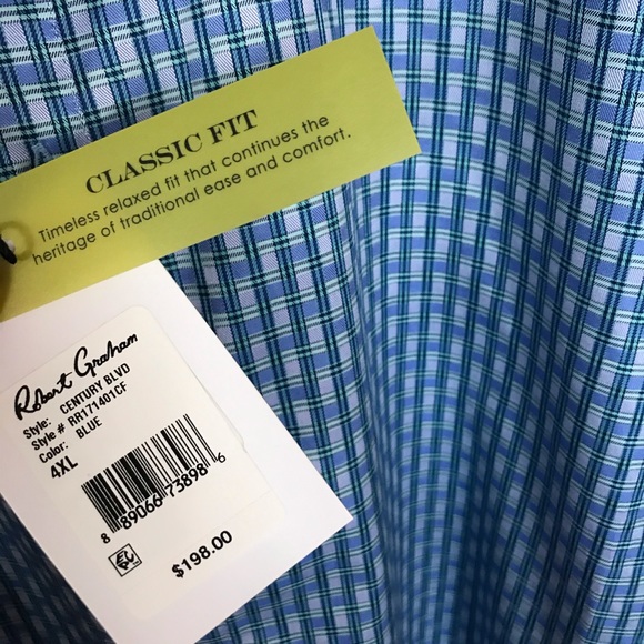 NWT 4X Robert Graham Long sleeve dress shirt - Picture 3 of 8